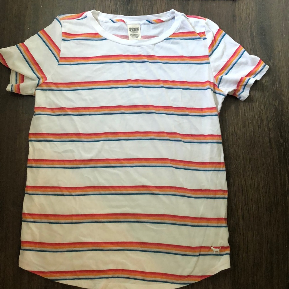 Pink Victoria’s Secret Striped Tee